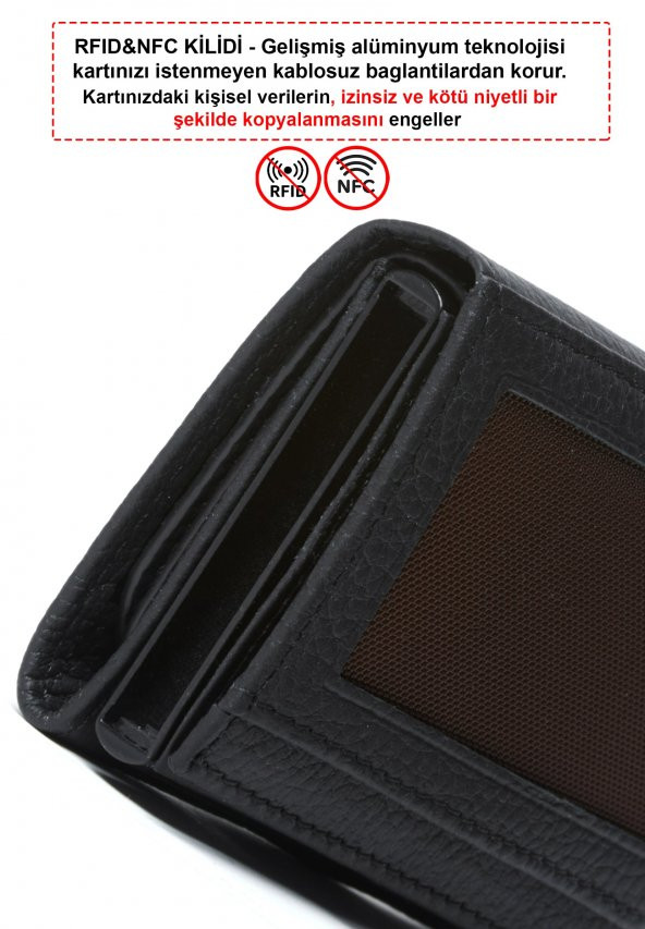 Guard 5238 Cardholder Kızak Mekanizmalı Kartlık Erkek Cüzan RFID&NFC KİLİDİ - 4