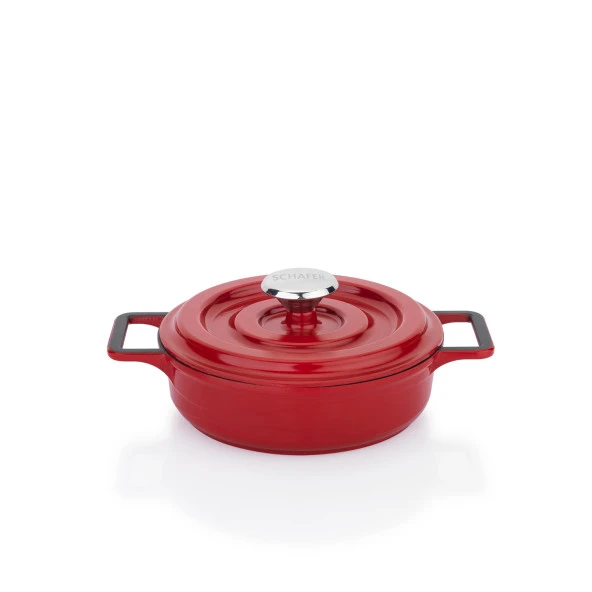 Schafer Pro Cast Mini Döküm Tencere Seti 5 Parça-Kırmızı - 6