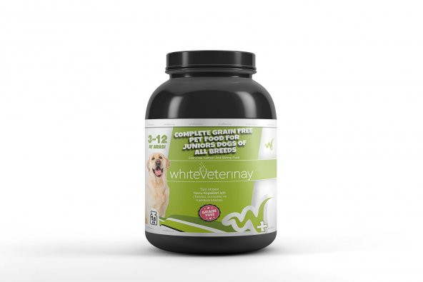 WhiteVeterinay Tahılsız Yavru Tüm Irklar için Somonlu ve Karidesli Köpek Maması 1.5 kg