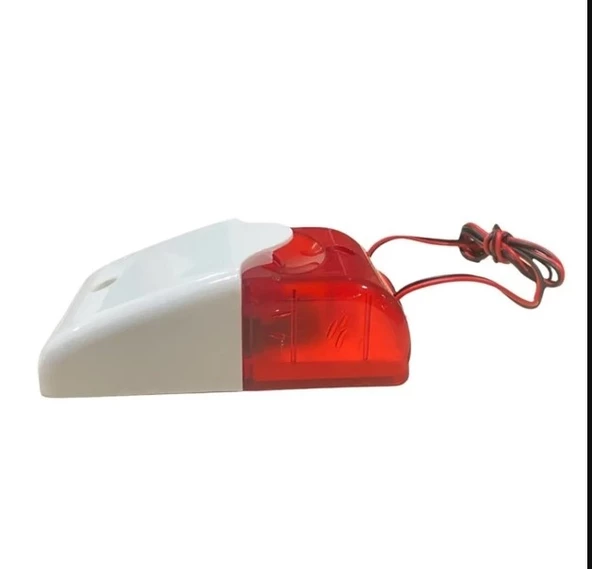 Electrosec IS-02 Dahili Flaşörlü Siren 12v Dc Işıklı 90dB Ses (İç Ortam) - 3