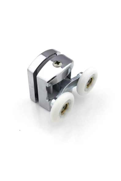 Kırılmaz Duşakabin Tekeri Krom Çift Teker Duşakabin Rulmanı Eksiksiz Tam Set - 3