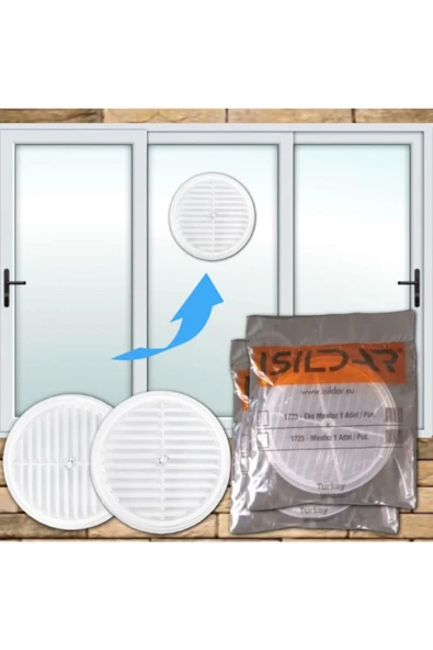 WUVERA Cam Menfezi-iki Adet-ocak Kombi Havalandırma Menfez-oda Mutfak Banyo Pencere Hava Sirkülasyon Seti - 2