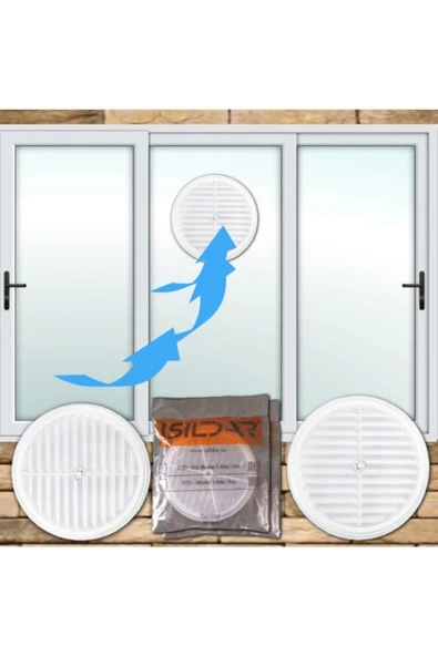 WUVERA Cam Menfezi-iki Adet-ocak Kombi Havalandırma Menfez-oda Mutfak Banyo Pencere Hava Sirkülasyon Seti - 3