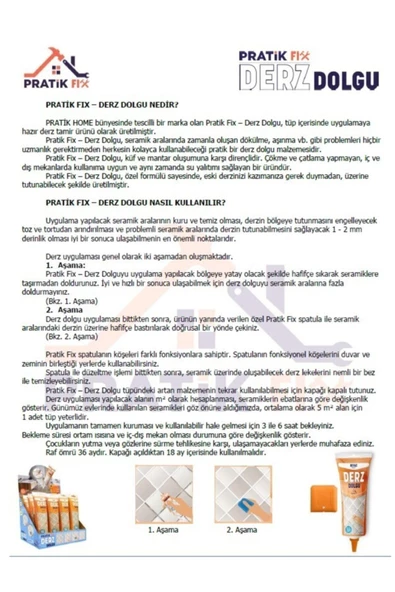 Pratik Gaga Uçlu Hazır Derz Dolgu Beyaz 400 Gr 2 Adet (küf Ve Mantara Dirençli) - 7