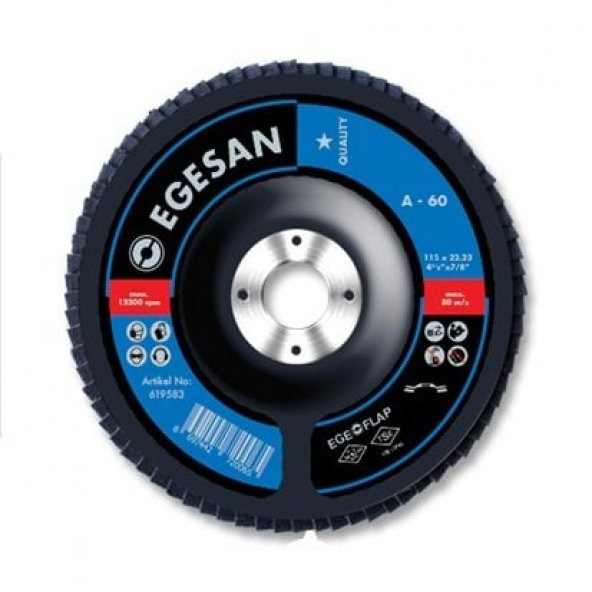 EGESAN Pro Seri HD 115 mm 40 Kum ZR Flap Disk Zımpara (619001)