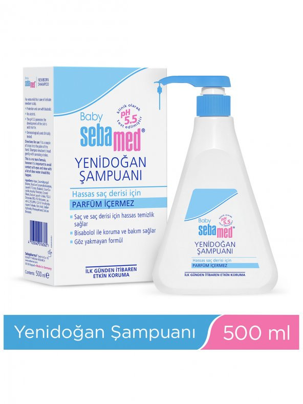 Sebamed Bebek Şampuanı Yenidoğan 500x4 2000 ML