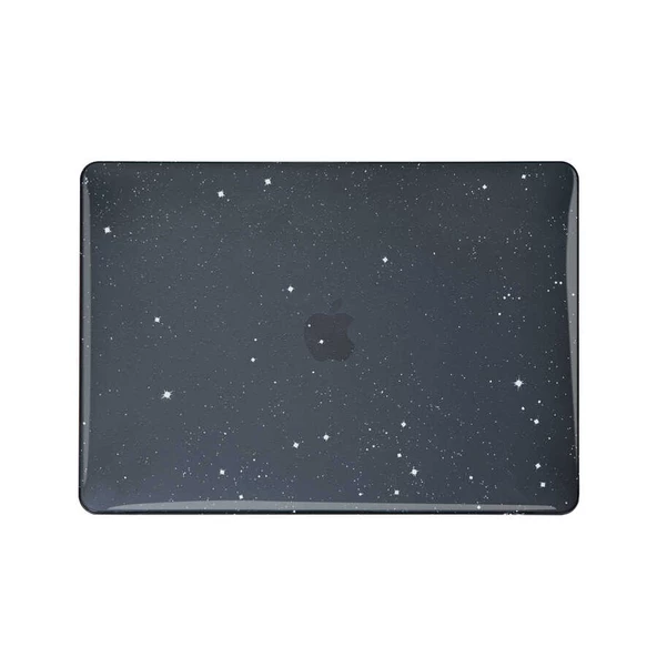 Apple Macbook Air 13.6inç 2022 M2 A2681 Kılıf Simli Ön Arka Kapak - 8