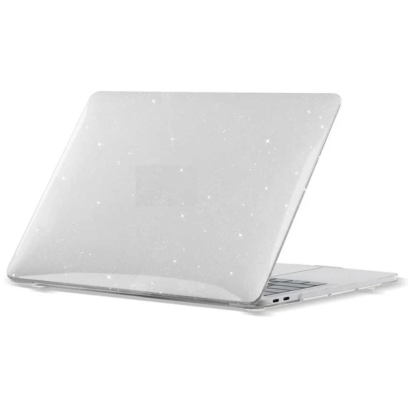 Apple Macbook Pro 13.3inç 2022 M2 A2338 Kılıf Simli Ön Arka Kapak - 11