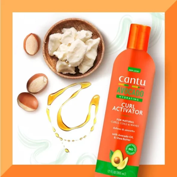 Cantu Avokado Yağı  Bukleleri Belirginleştiren Saç Kremi 355mL - Resim 4
