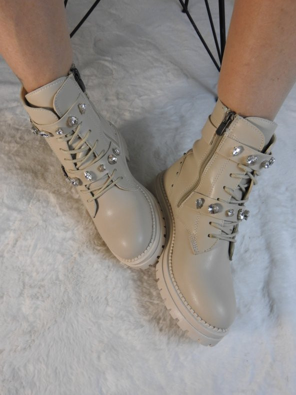 KADIN BEJ TAŞLI GÜNLÜK BOT ürün görseli