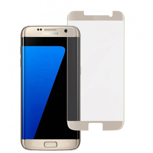 Samsung Galaxy S7 Edge Tam Kaplayan Kavisli Cam Ekran Koruyucu - 3