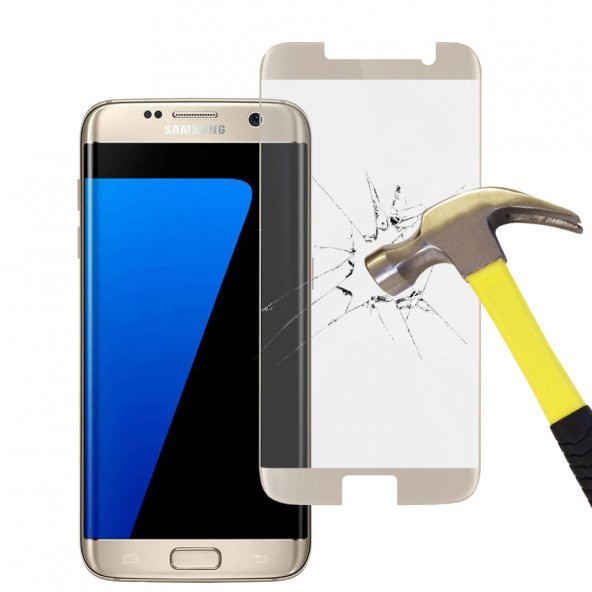 Samsung Galaxy S7 Edge Tam Kaplayan Kavisli Cam Ekran Koruyucu - 4