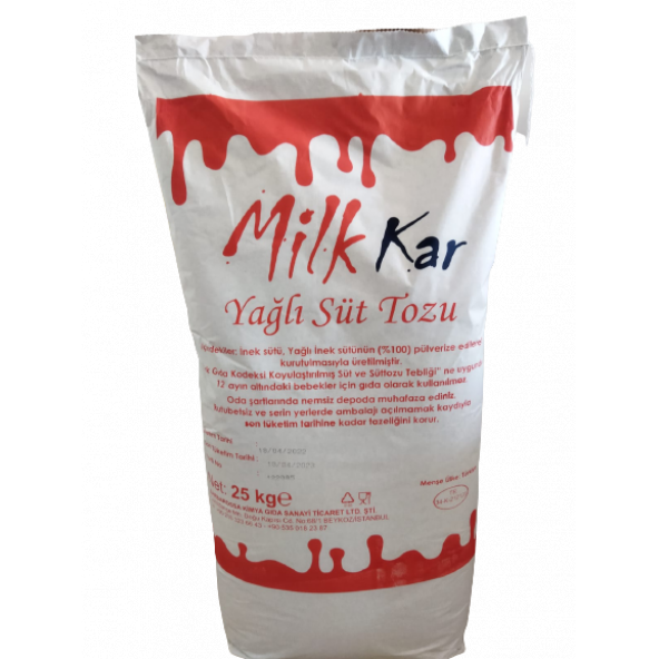 MİLKKAR YAĞLI SÜT TOZU 25KG - 2