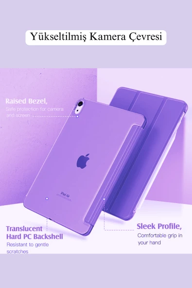 iPad 10.9 inç 10.Nesil Fuchsia Smart Cover  Akıllı Tablet Kılıfı - Resim 12