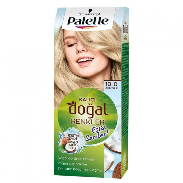 Palette Saç Boyası 10-0 Açık Sarı Kalıcı Doğal Renkler