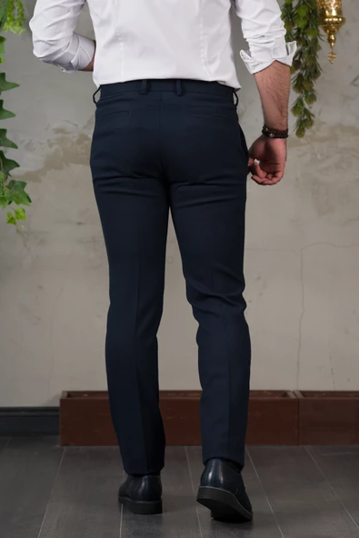 ECER REGULAR FİT YAN CEP BORU PAÇA ERKEK KIŞLIK KUMAŞ PANTOLON - 9