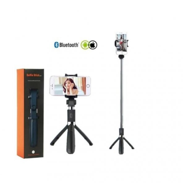 Tripod Bluetooth Kumandalı Kablosuz Selfie Çubuğu Monopod - 2