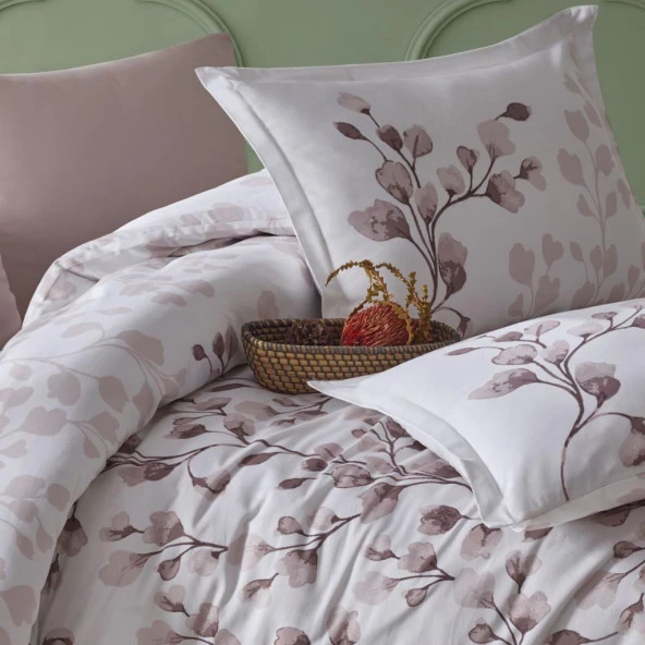 Clasy Pamuk Saten Çift Kişilik Nevresim Takımı Puha v2 Vizon - 3