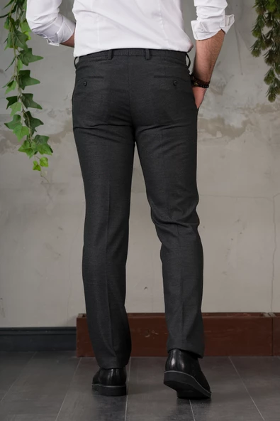 ECER REGULAR FİT YAN CEP BORU PAÇA ERKEK KUMAŞ PANTOLON - Resim 8