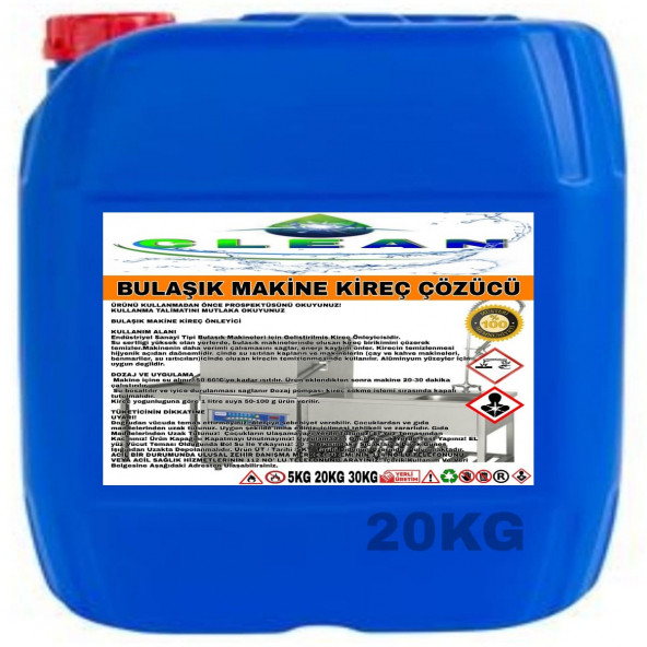 BULAŞIK MAKİNE KİREÇ ÇÖZÜCÜ 20KG