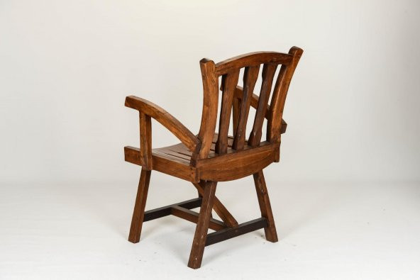 El İşlemeli Orjinal Tik ( Teak ) Ağacı Sandalye 90 Cm - 2