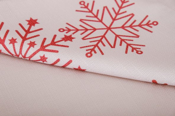 Finezza Kartanesi Baskılı Kumaştan Beje Kırmızı Kırlent 45x45 -1376 - 4