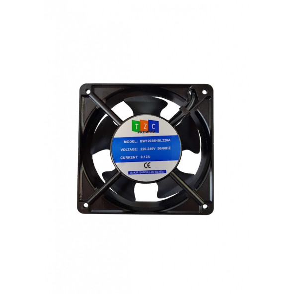 Tzc Kare Fan 120X120X38MM 220V Metal Kasalı