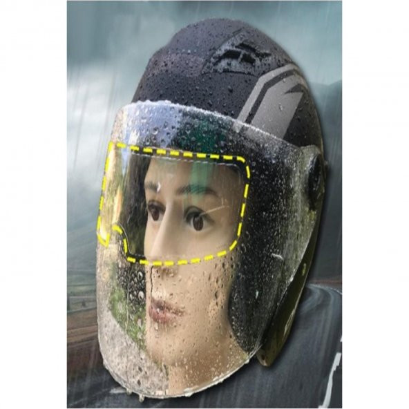 3B Trend Motosiklet Kaskı Için Yağmur Kaydırıcı Buğu Önleyici - Resim 2