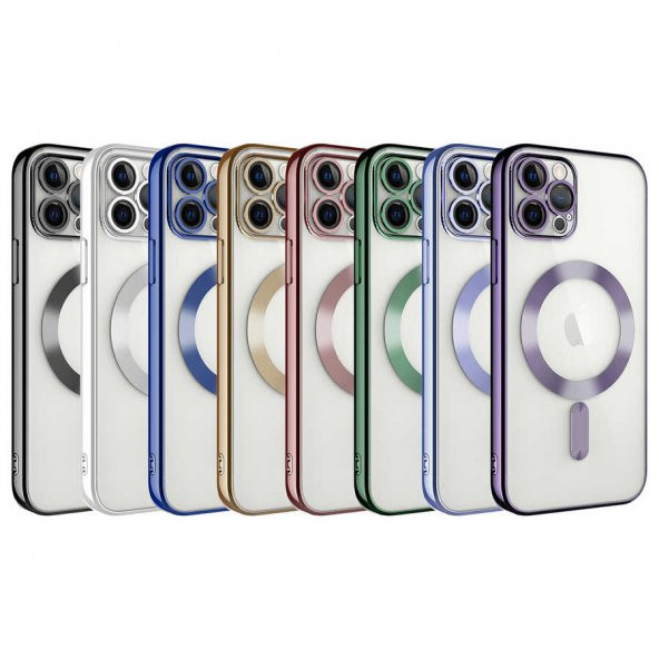 Apple iPhone 13 Pro Max Kılıf Kamera Korumalı Magsafe Wireless Şarj Özellikli Zore Demre Kapak