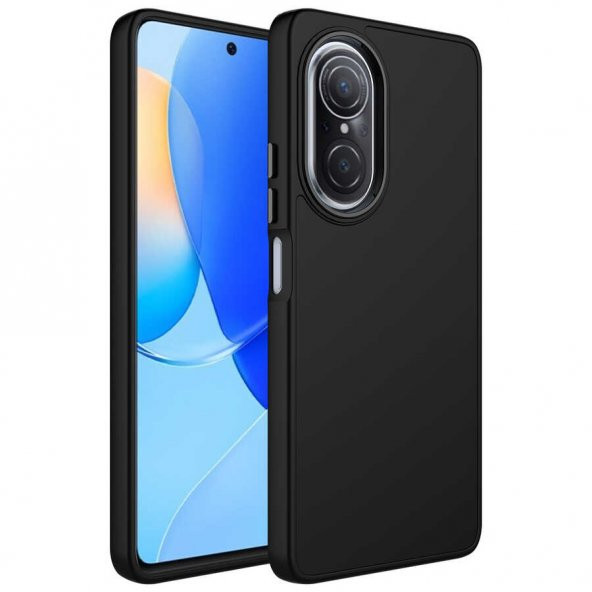 Huawei Nova 9 SE Kılıf Metal Çerçeve ve Buton Tasarımlı Silikon Zore Luna Kapak - 4