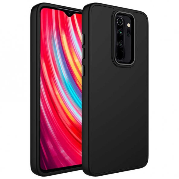 Xiaomi Redmi Note 8 Pro Kılıf Metal Çerçeve ve Buton Tasarımlı Silikon Zore Luna Kapak - 4