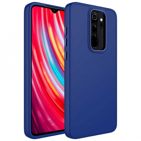 Xiaomi Redmi Note 8 Pro Kılıf Metal Çerçeve ve Buton Tasarımlı Silikon Zore Luna Kapak - 6