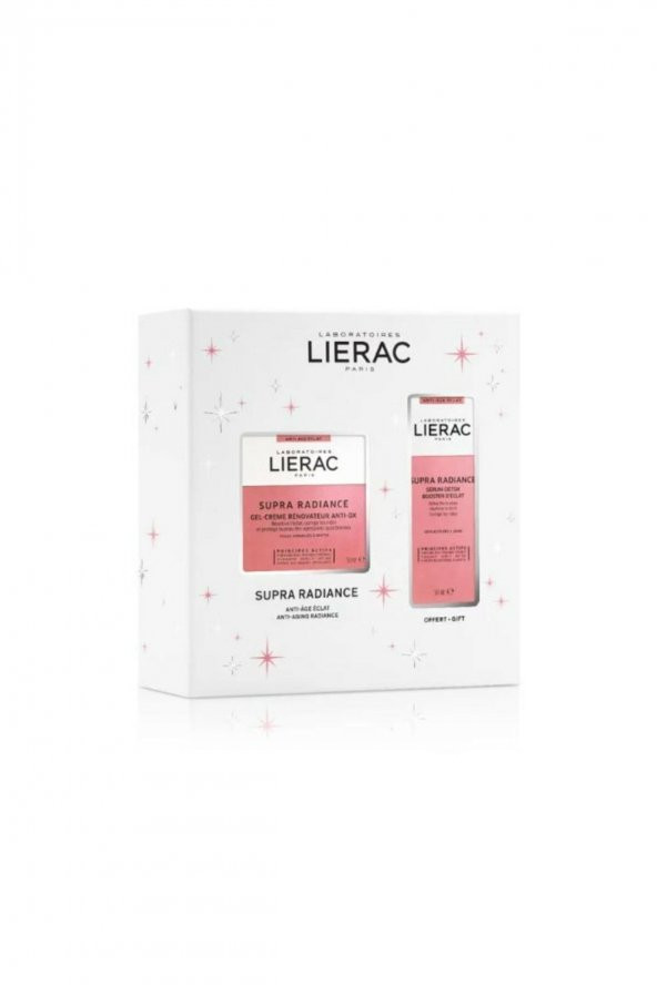 Lierac Supra Radiance Cream Antioksidan Etkili Jel Krem 50 ml + Supra Radiance Detoks Etkili Serum 30 ml