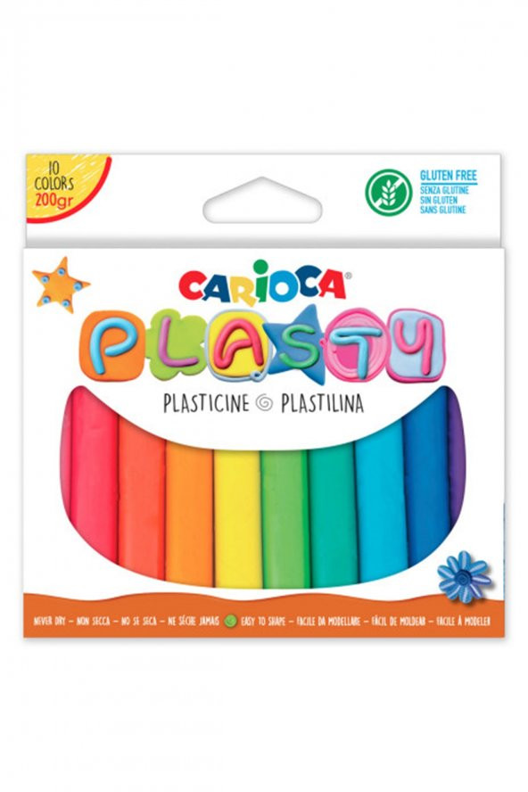 Plasty Kurumayan Oyun Hamuru - 10 Renk 200 gr