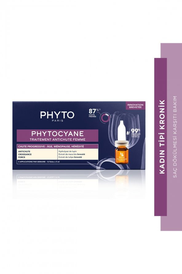 Phyto Cyane Kadın Tipi Kronik Saç Dökülmesi Karşıtı Bakım Serumu 12li 5 ml