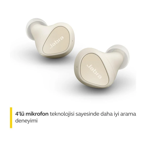 Jabra Elite 3 Kulakiçi Kablosuz Bluetooth Kulaklık Altın Bej - 2