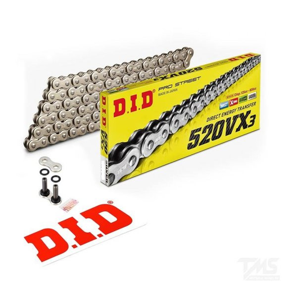 Did 520-110Vx3 1992-2011 Aprilia RS 125 Uyumlu Zincir Vx3 Xring Silver ürün görseli 1