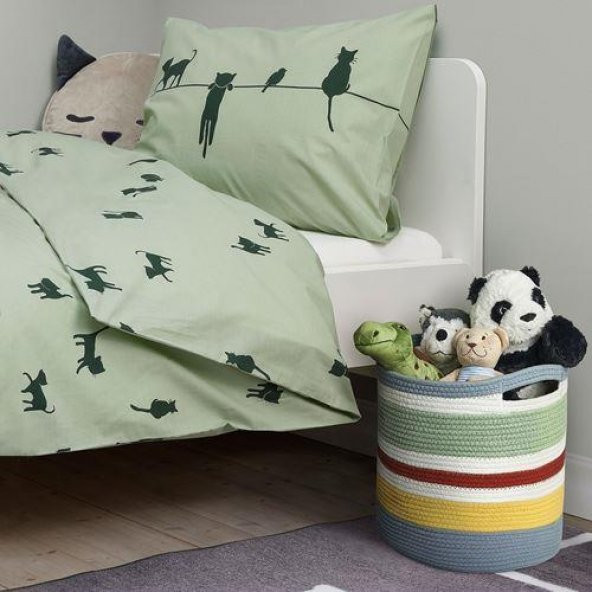 Saklama Çantası, Çok Renkli, 20 cm MeridyenDukkan Çocuk Odası Düzenleyici IKEA Oyuncak Kutusu - Resim 6