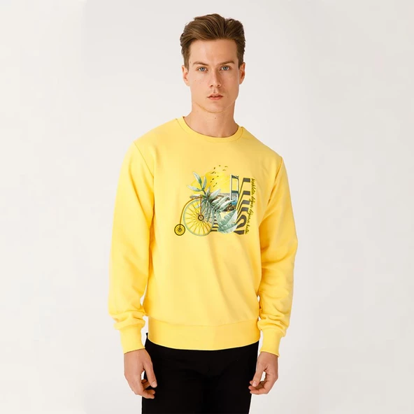 Biggdesign Nature Boğazda Bisiklet Erkek Sweatshirt