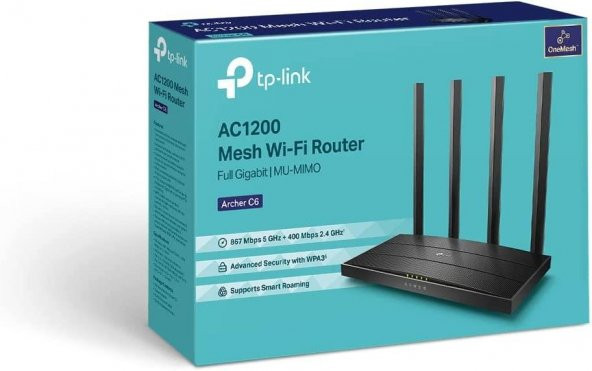 TP-Link Archer C6, AC1200 Mbps Kablosuz MU-MIMO Wi-Fi Router - Resim 5