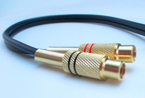 7 Pin Din Erkek to 2x RCA Gold Dişi Çevirici Kablo 15 cm - Resim 2
