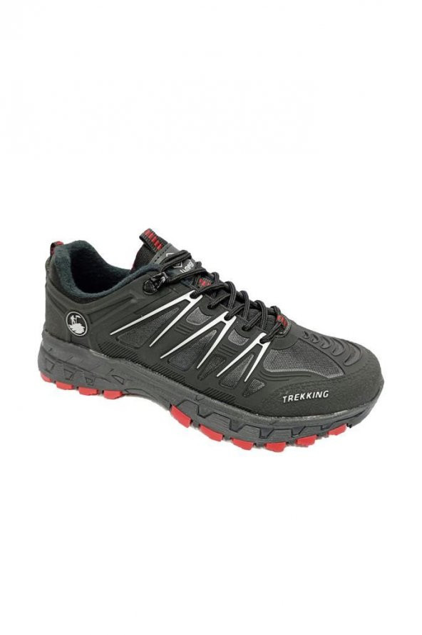 Marco Jamper 2125 Trekkıng Erkek Sneakers Ayakkabı Siyah Gümüş Kırmızı