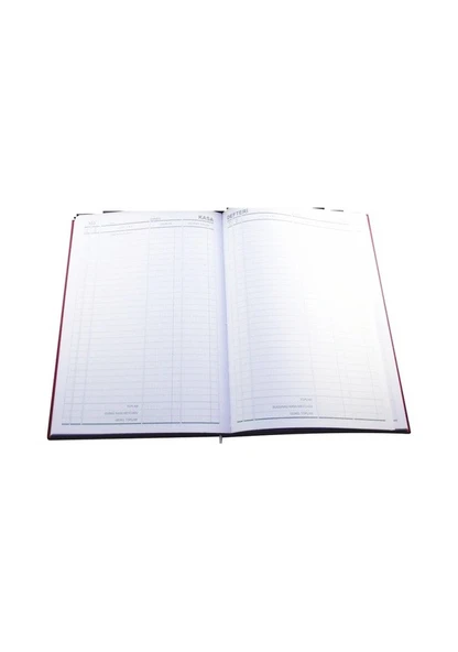 Özkan 20X28 Kasa Defteri 368 Yaprak Cilt Bezli Kahverengi - Resim 2