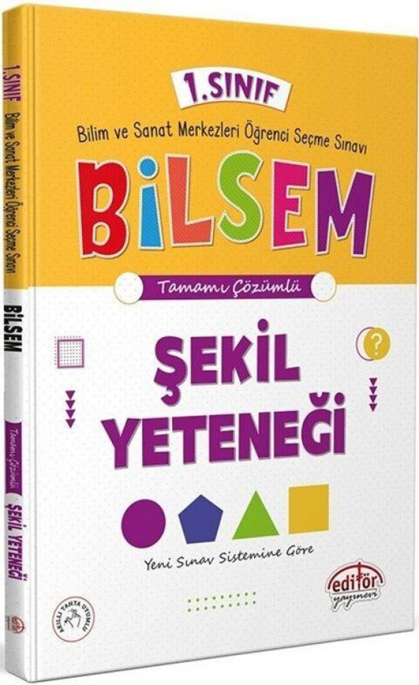 1. Sınıf Bilsem Hazırlık Şekil Yeteneği Editör Yayınları