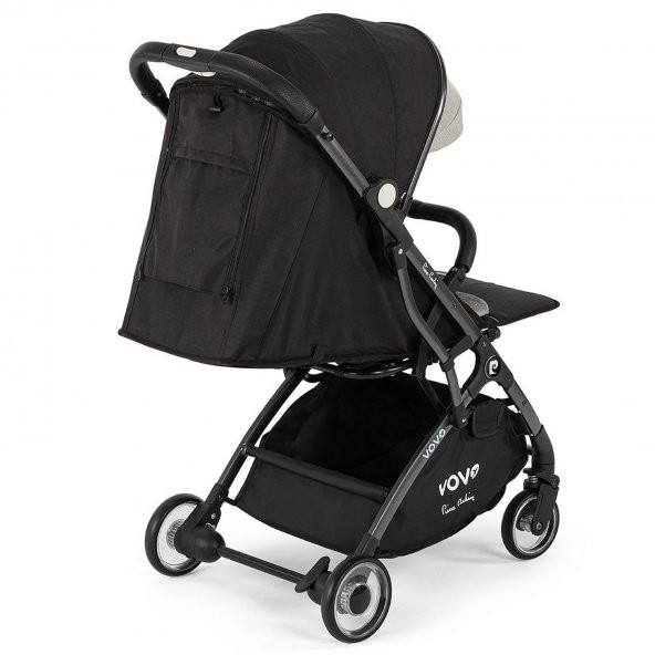 Pierre Cardin Vovo Siyah Kabin Tipi Bebek Arabası - 5