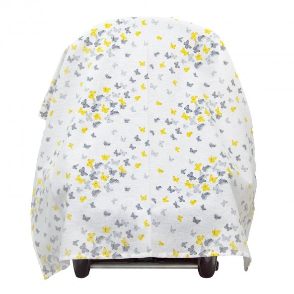Mynest Pamuklu Flanel (Pazen) Battaniyesi 90x80 1019 Gri-Sarı - 2