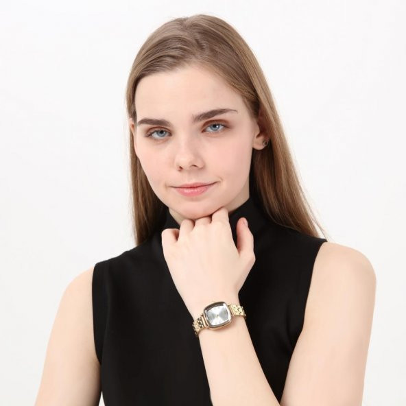 Elanor Roma Rakam Gümüş Kadran Gold Kordon Kadın Kol Saati - 3