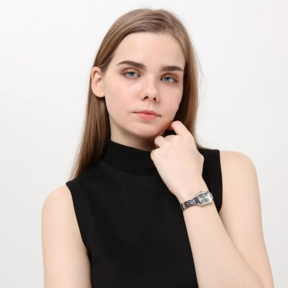 Luna Full Gümüş Kordon Kadın Kol Saati - Resim 3