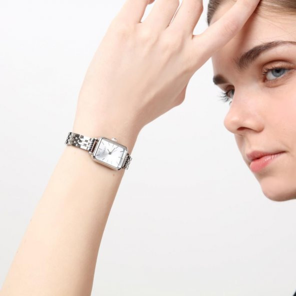 Luna Full Gümüş Kordon Kadın Kol Saati - Resim 5