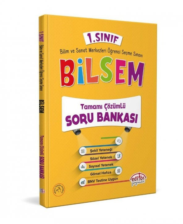 1. Sınıf Bilsem Tamamı Çözümlü Soru Bankası Editör Yayınları